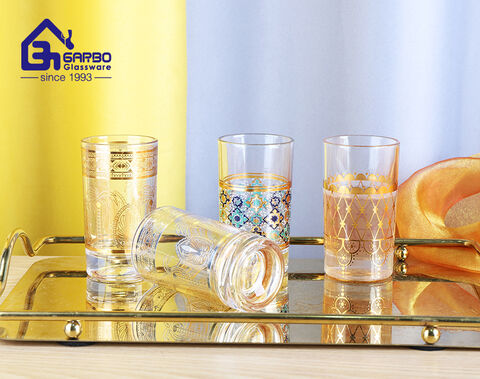 Nuovo set di bicchieri in vetro per bere in stile mediorientale regalo Ramadan