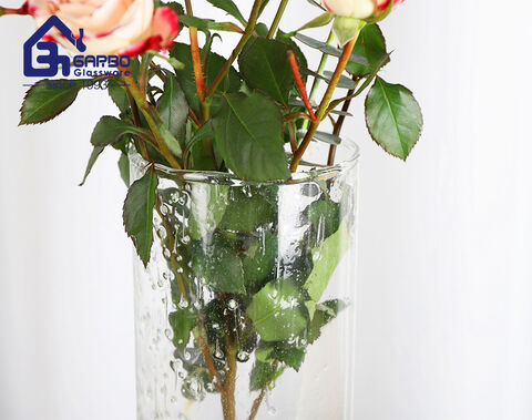 Vaso de vidro luminoso de novo estilo para vasos de flores de decoração de mesa da Europa