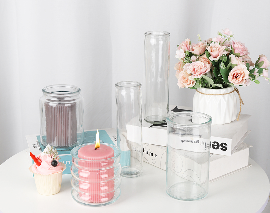 Machine-made China factory cheap round glass storage jar for peanut  Manufacturer