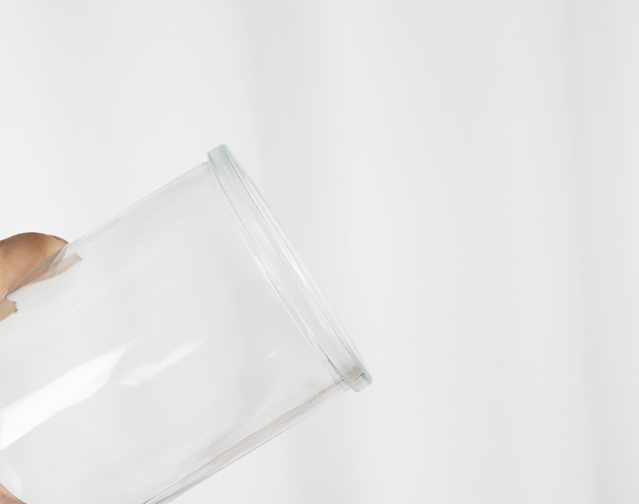 Machine-made China factory cheap round glass storage jar for peanut