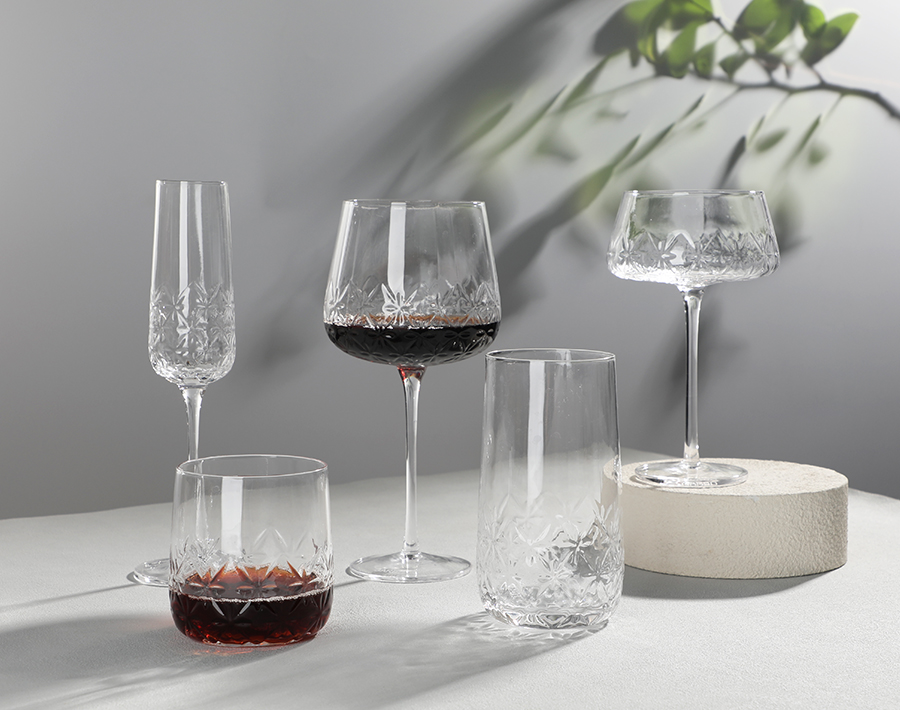 Food Grade Drinking Glasses Handmade 430ml Whisky Glass Cup for Home Bar