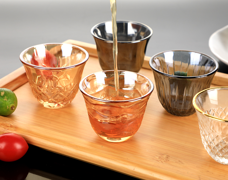 Polyfoam gift box 6 pcs set glass cawa cup 2oz for fast delivery