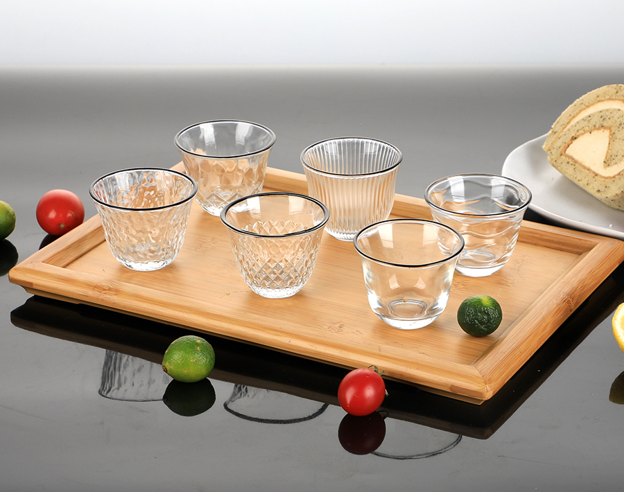 Polyfoam gift box 6 pcs set glass cawa cup 2oz for fast delivery