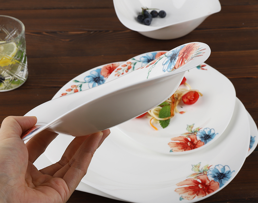 8 inch opal glass bowl with customized decal in Algeria