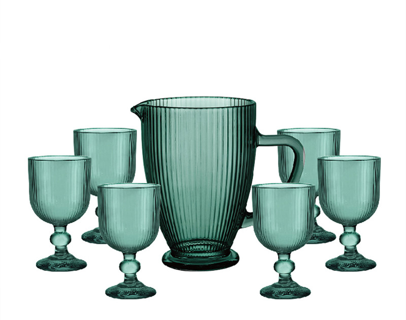 South American market hot sale 7pcs set glass jug set with tumbler