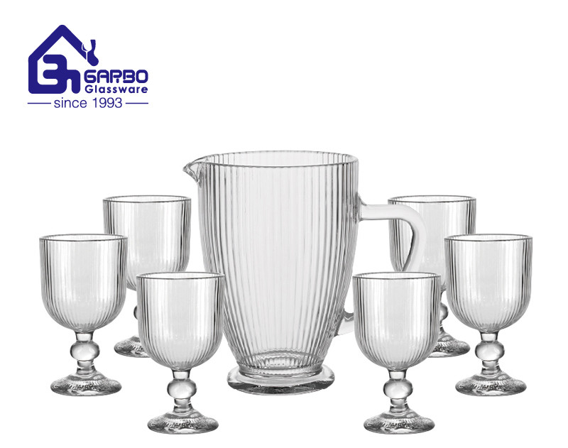 South American market hot sale 7pcs set glass jug set with tumbler