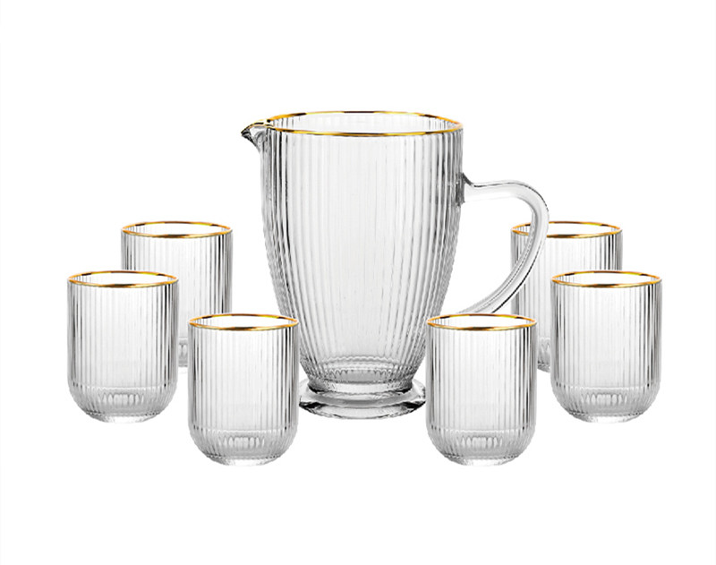 South American market hot sale 7pcs set glass jug set with tumbler
