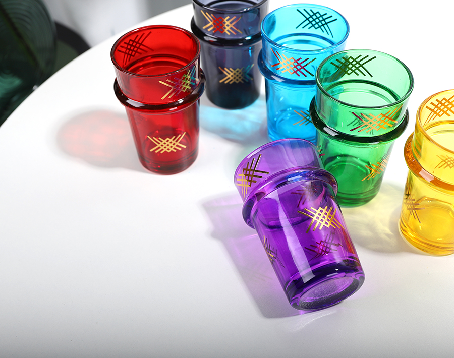 Original Factory Morocco Style Glass Tea Cup Round Shape for Drinking