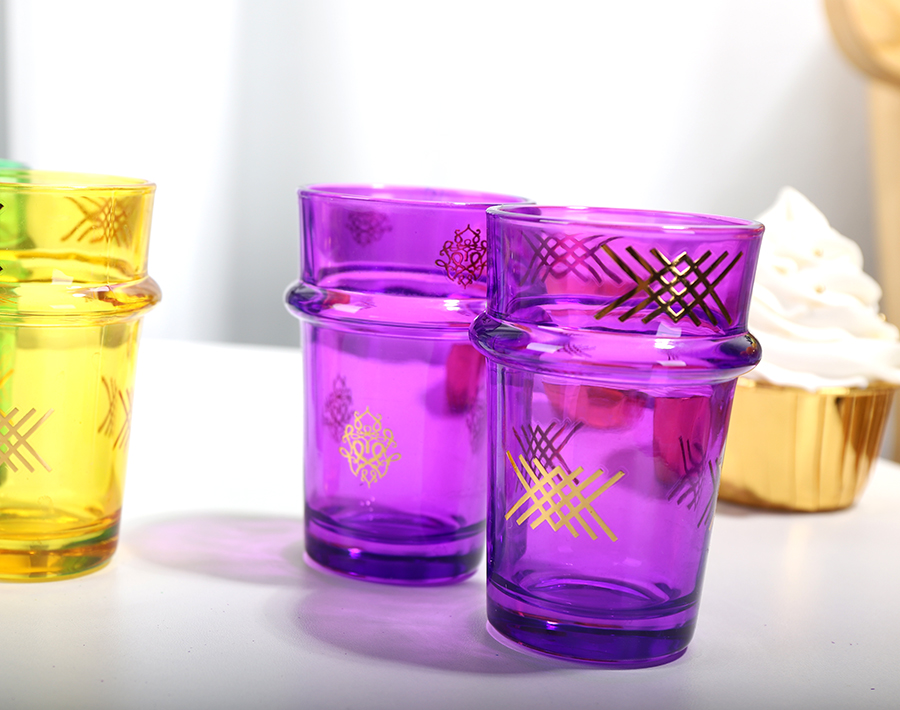 Original Factory Morocco Style Glass Tea Cup Round Shape for Drinking