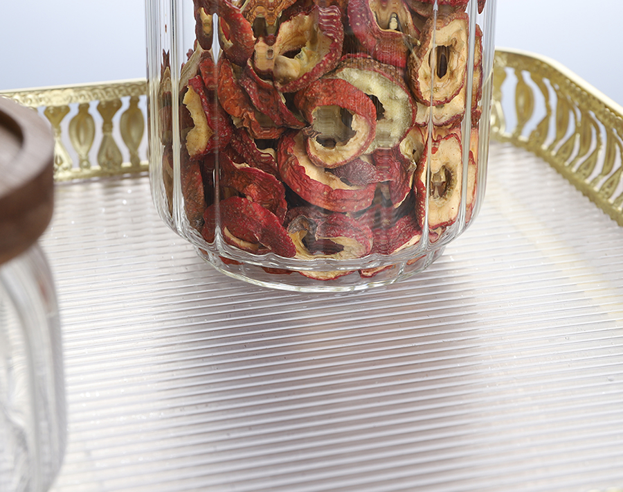 Wooden Lids Striped Line Design Jar Easy Clean 300ML 450ML 750ML Different Sizes 