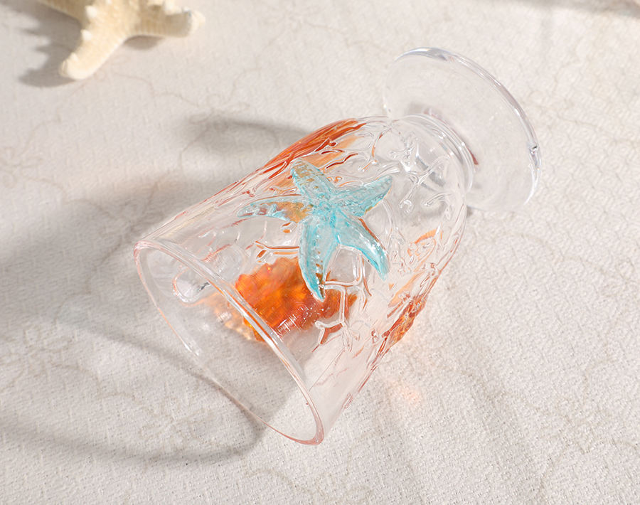 Garbo new design spray color glass cup deepsea series glassware tableware