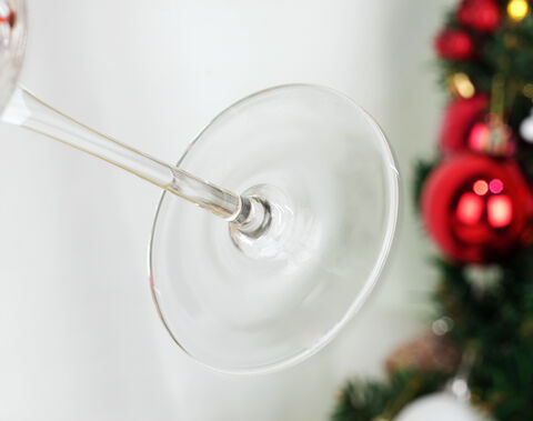 Christmas Decal Printing Glass Cup Goblet Set for Water Wine Drinking