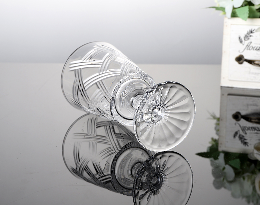 New Pattern Engraved Glass Cups Goblets Drinking Water Ice Juice