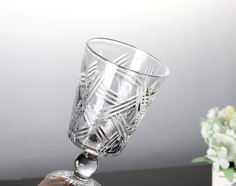 New Pattern Engraved Glass Cups Goblets Drinking Water Ice Juice