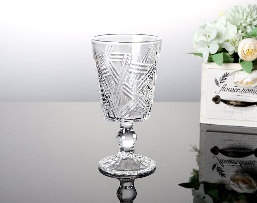 New Pattern Engraved Glass Cups Goblets Drinking Water Ice Juice