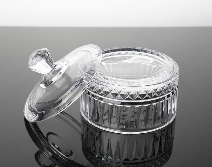 Engraved Glass Nut Canister 4 inch Stock Item Candy Jars 
