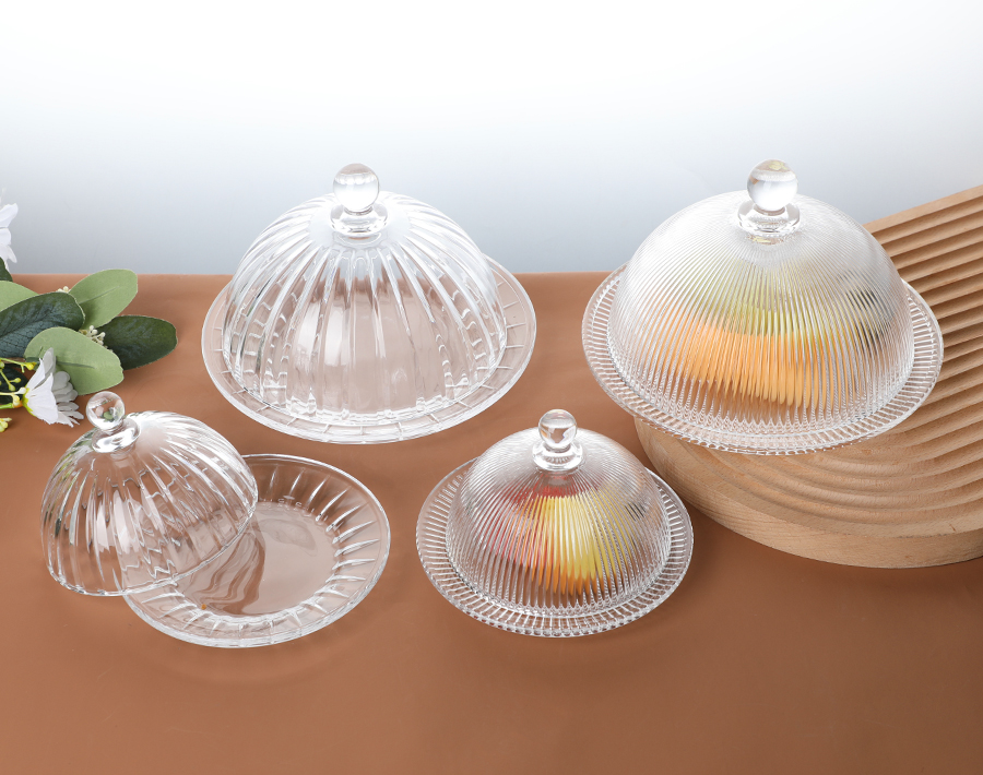 Hot Selling Stock Glass Fruit Plate for Cake Candy Snack
