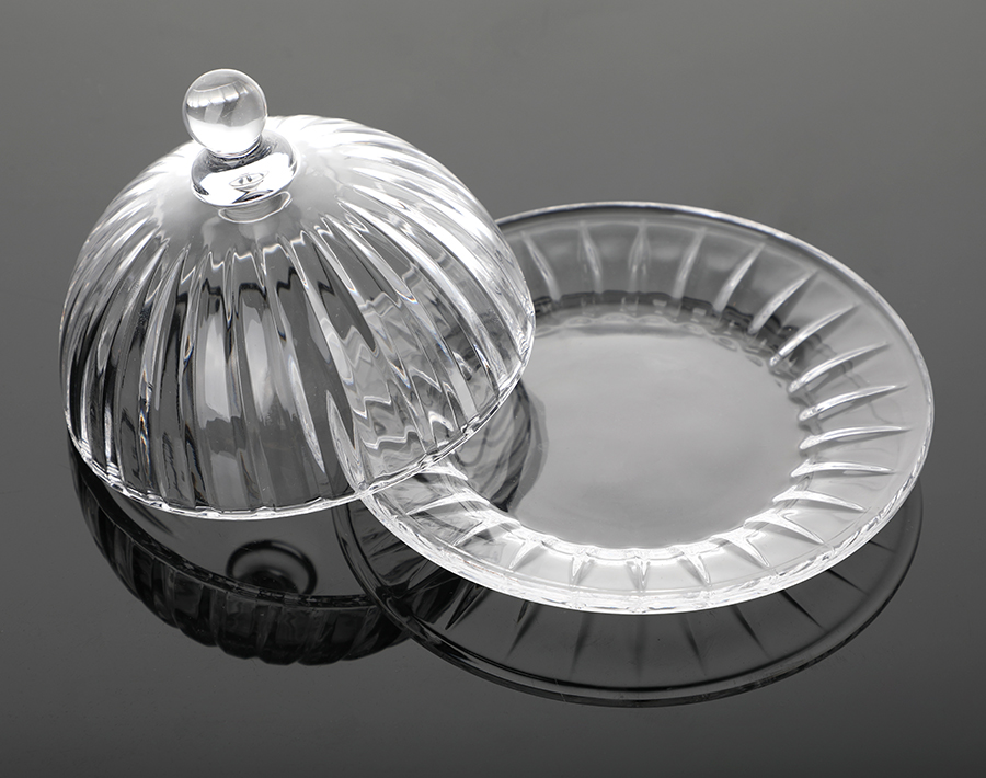 Hot Selling Stock Glass Fruit Plate for Cake Candy Snack