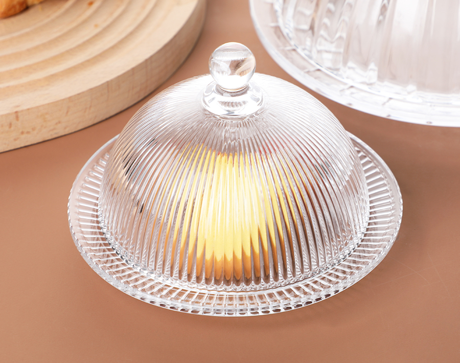 Hot Selling Stock Glass Fruit Plate for Cake Candy Snack