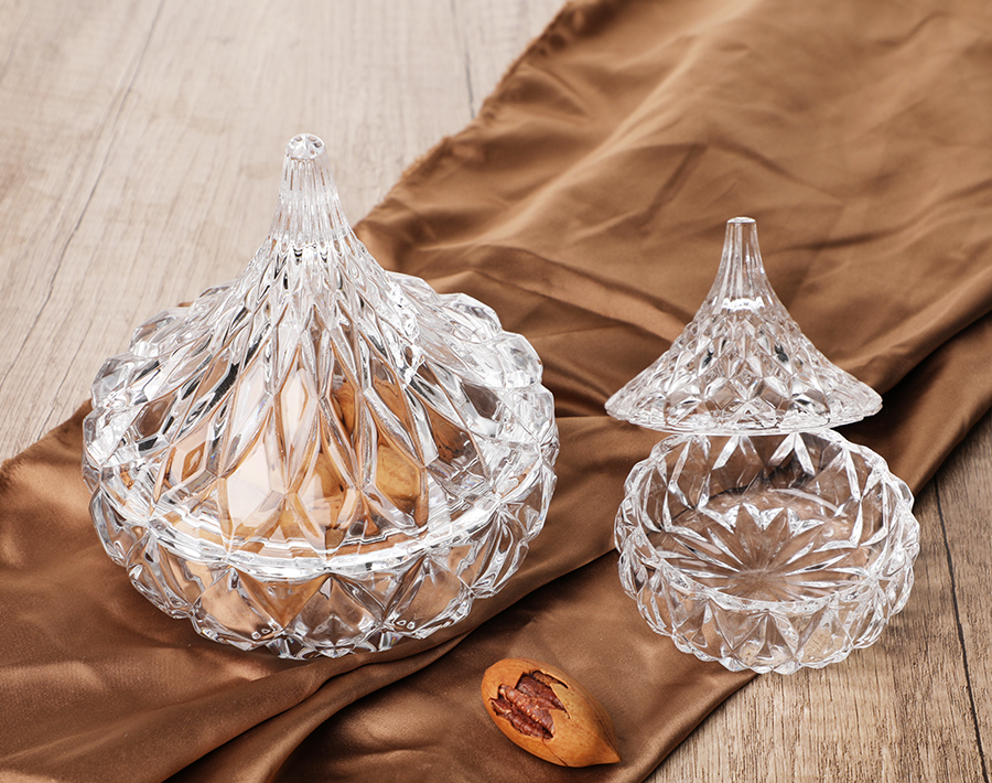 engraved glass candy jar