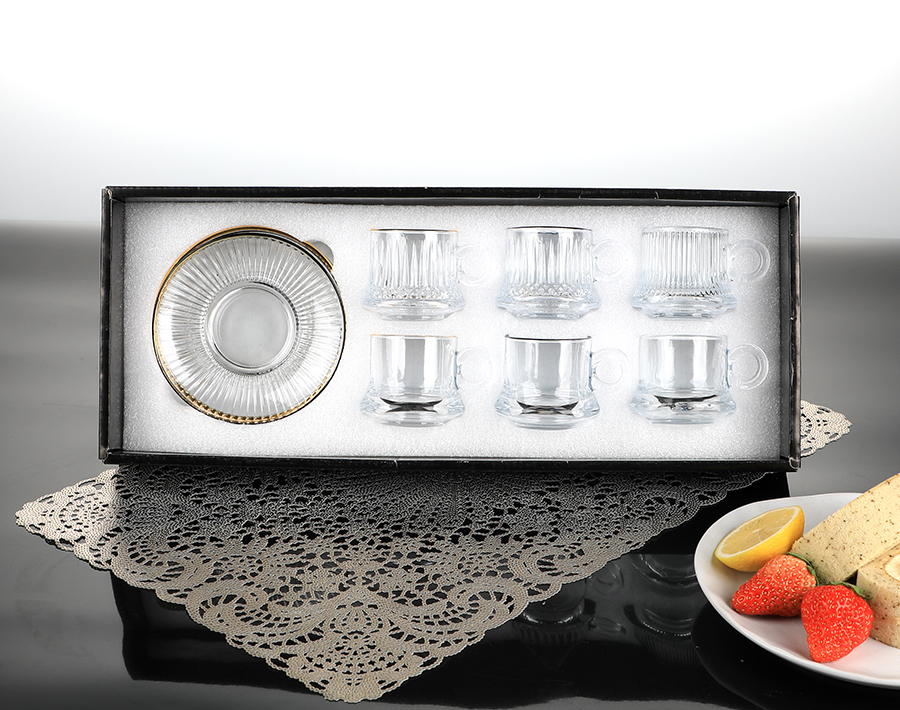 80ml vintage glass tea mug