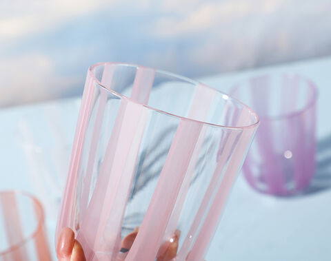 New trend 1100ml solid pink glass jug and cup drinking set wholesale