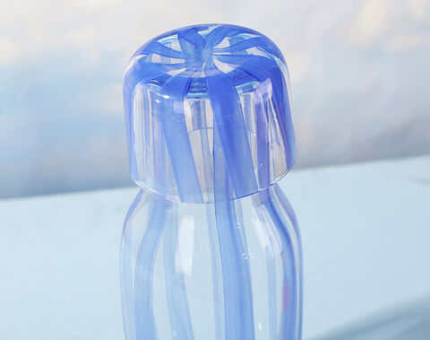 3pcs Vintage Glass Bottle Striped Line Glass Jug Glassware Water Sets