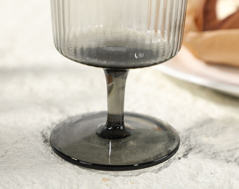 325ml Grey color goblet stemware handmade craft factory wholesale