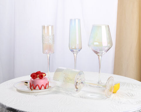 The charm of the ion-plated luxury glass stemware series