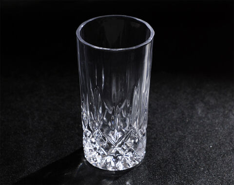11OZ High-white Embossed Engraved Drinking Glass Cup Whisky Glass for Bar Use