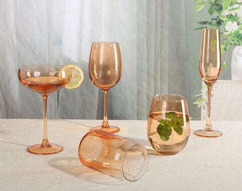 Color Spray Wine Glass Goblet Set Available for Wholesale