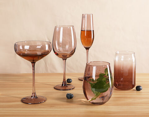 2026 Brown Champagne Glass Cups Sets Stemware Goblets 