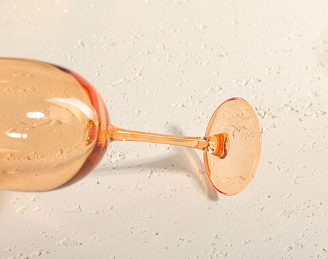 Orange color spray wine glass series goblet factory wholesale