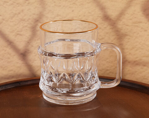 High White Quality Glass Mugs Middle East Glassware 