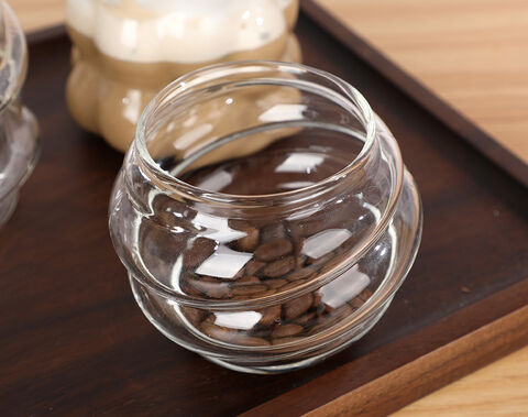 300ml High Borosilicate Single Wall Glass Cup with Unique Shape