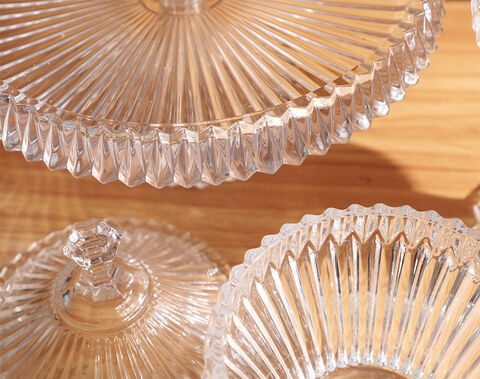 High quality transparent glass fruit plate for home hotel