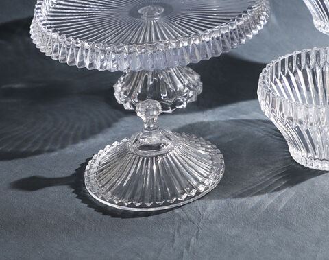 High quality transparent glass fruit plate for home hotel