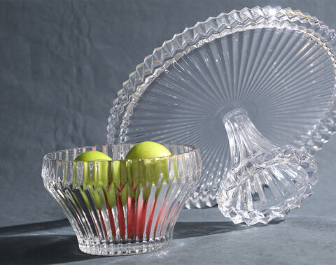Big capacity glass fruit and cake plate wholesale from China