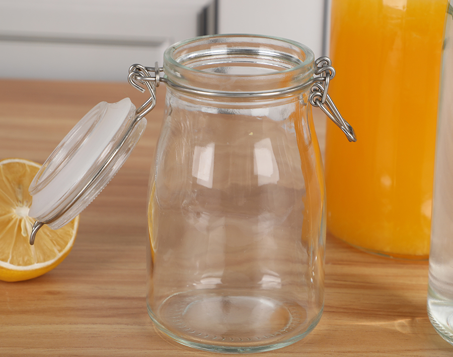 400/1000ML Classic Glass Bottle with Lid Factory Price