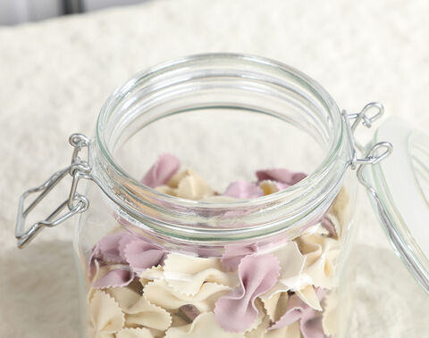 500ML Machine-made Cheap Glass Storage Jar with Leak-proof Lid