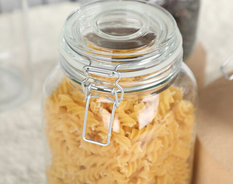 500ML Machine-made Cheap Glass Storage Jar with Leak-proof Lid