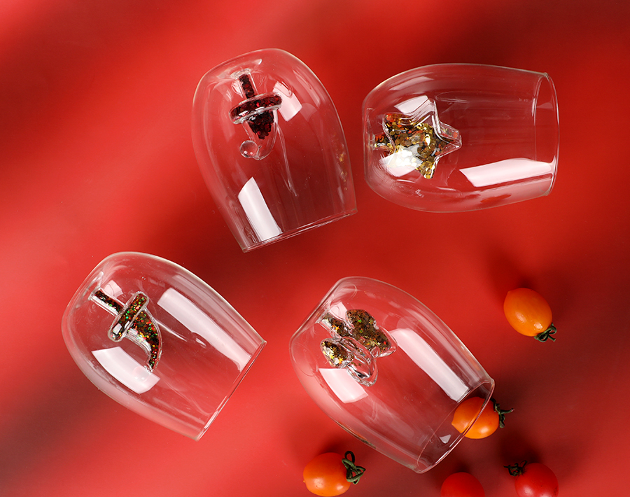 OEM ODM Christmas Stemless Wine Glass 