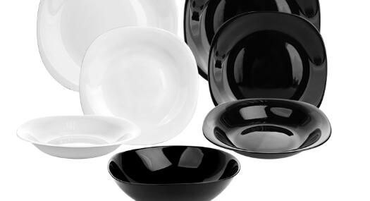 TOP 5 Black and White Opal Glass Dinner Sets Trending in Europe