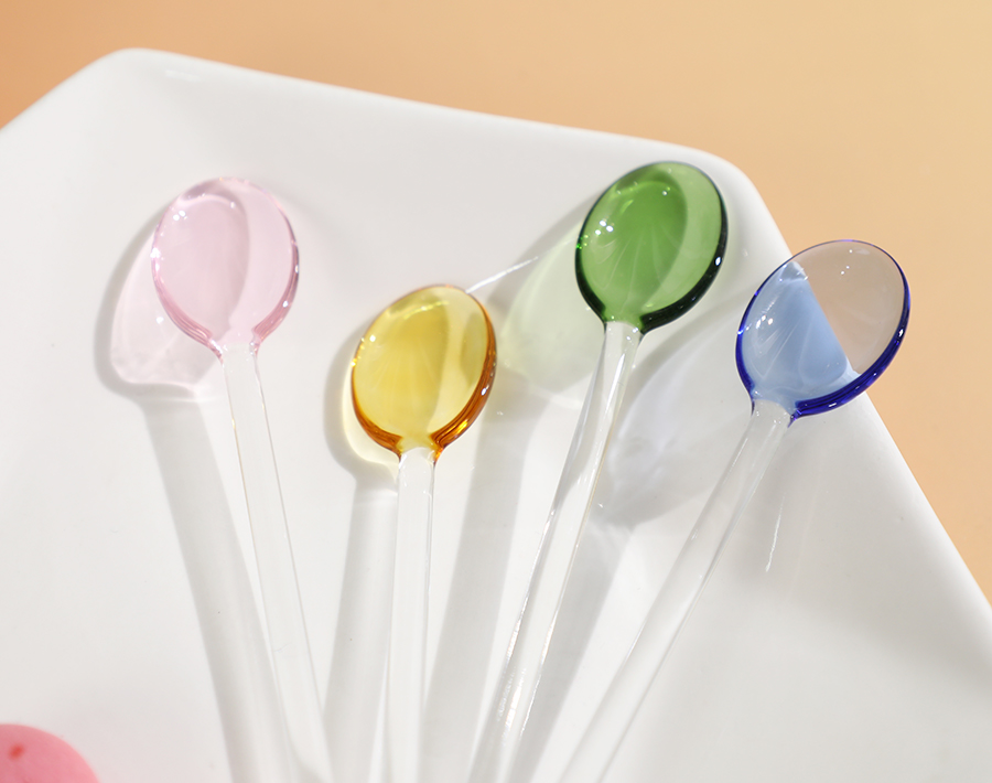 High Borosilicate Glass Colorful Spoon