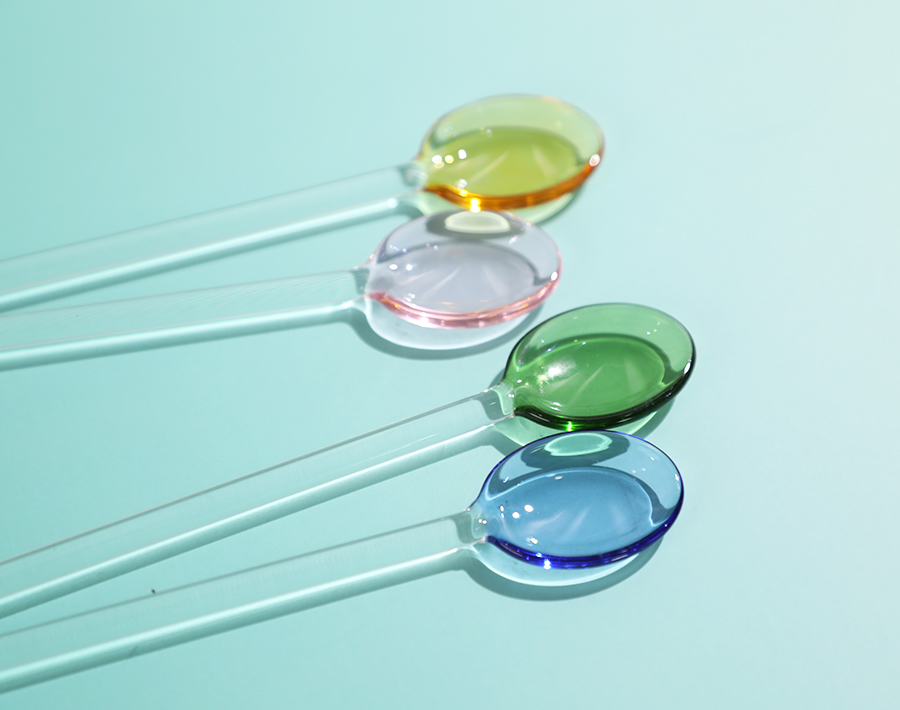 High Borosilicate Glass Colorful Spoon